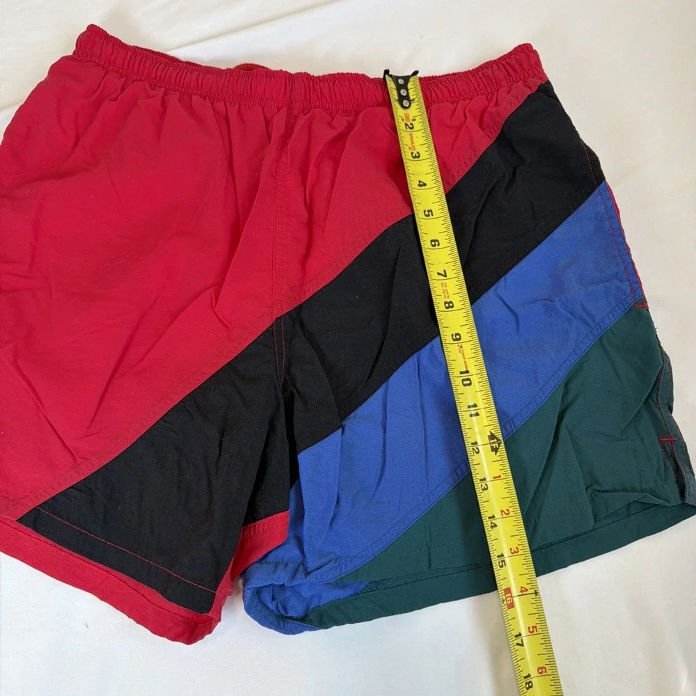 Y2K Vintage St. John's Bay Swim Trunks‎ Multicolor Color Block Mens Size Large